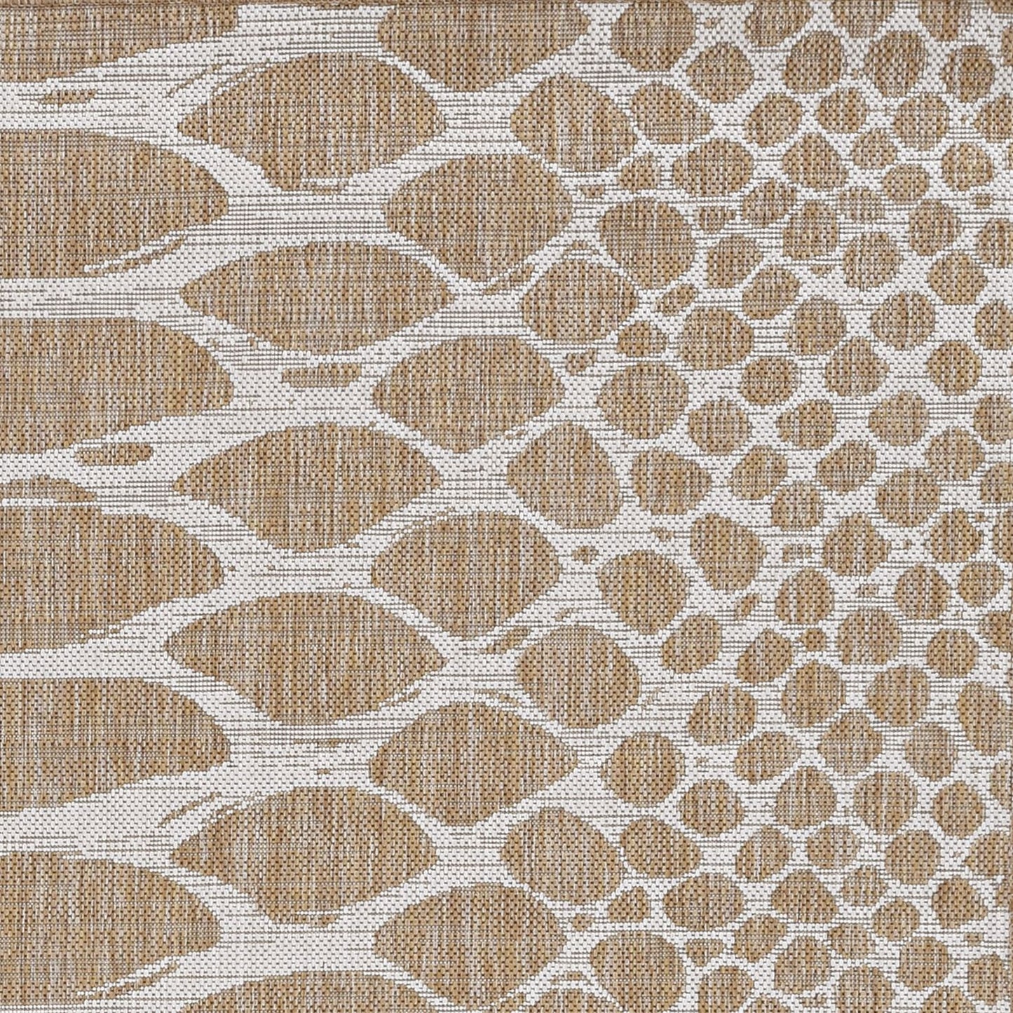 8' X 11' Ivory Abstract Indoor Outdoor Area Rug