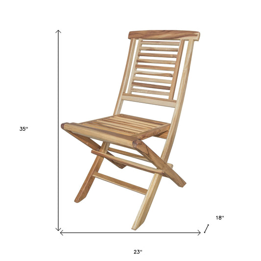 23" Natural Solid Wood Dining Chair