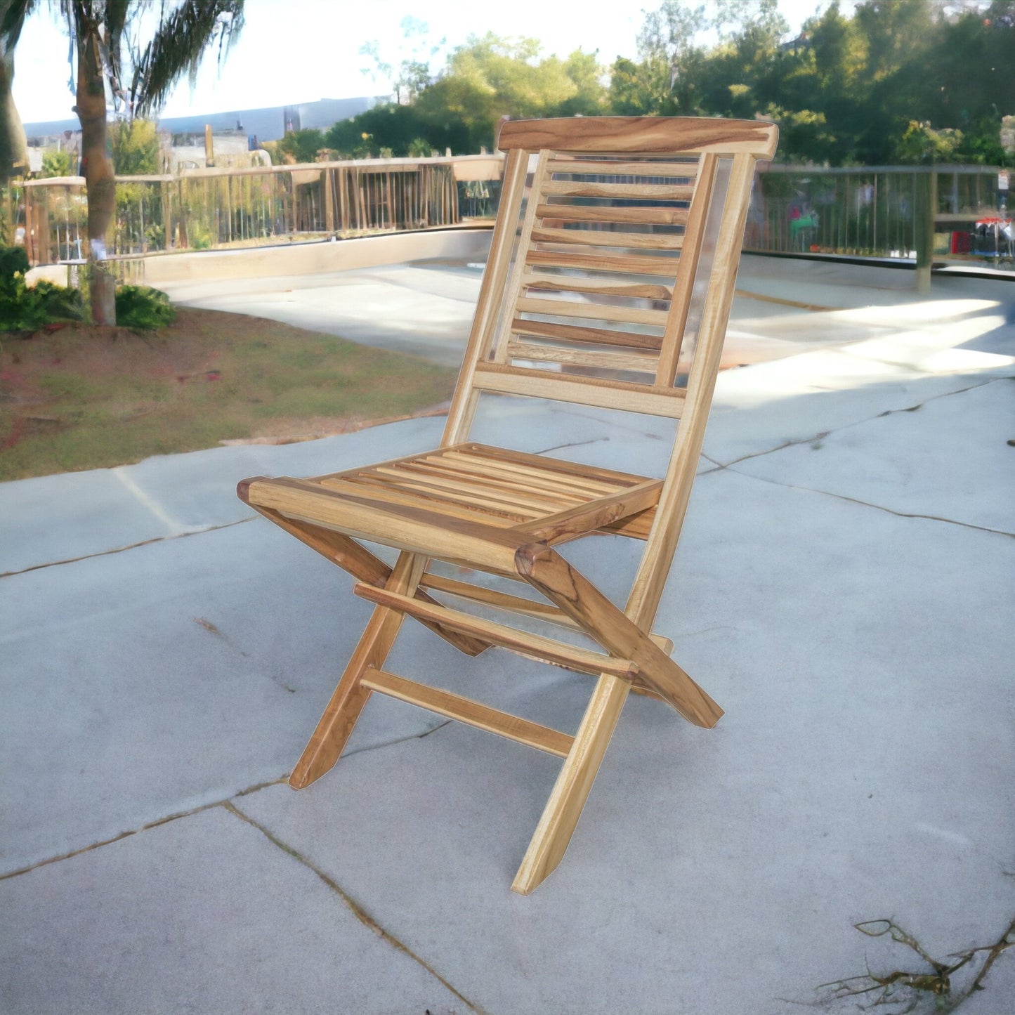 23" Natural Solid Wood Dining Chair