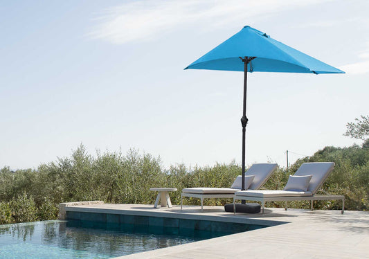 9" Aqua Outdoor Side Wall Umbrella