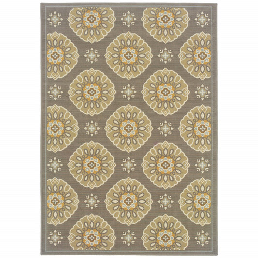 7' x 10' Gray Moroccan Indoor Outdoor Area Rug