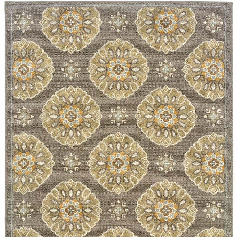 7' x 10' Gray Moroccan Indoor Outdoor Area Rug