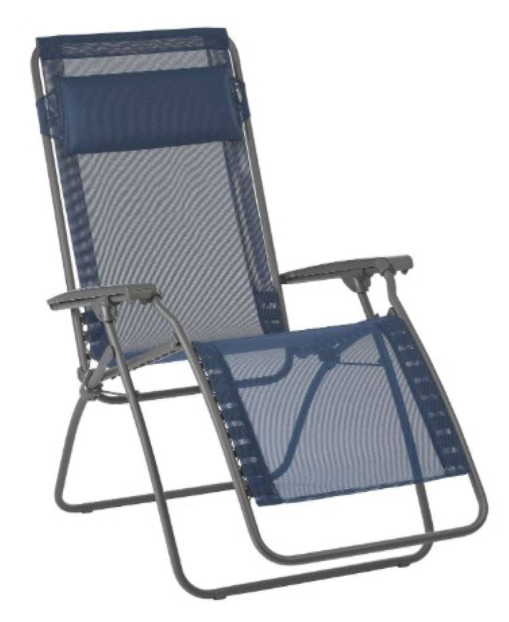 27" Blue and Gray Metal Zero Gravity Chair