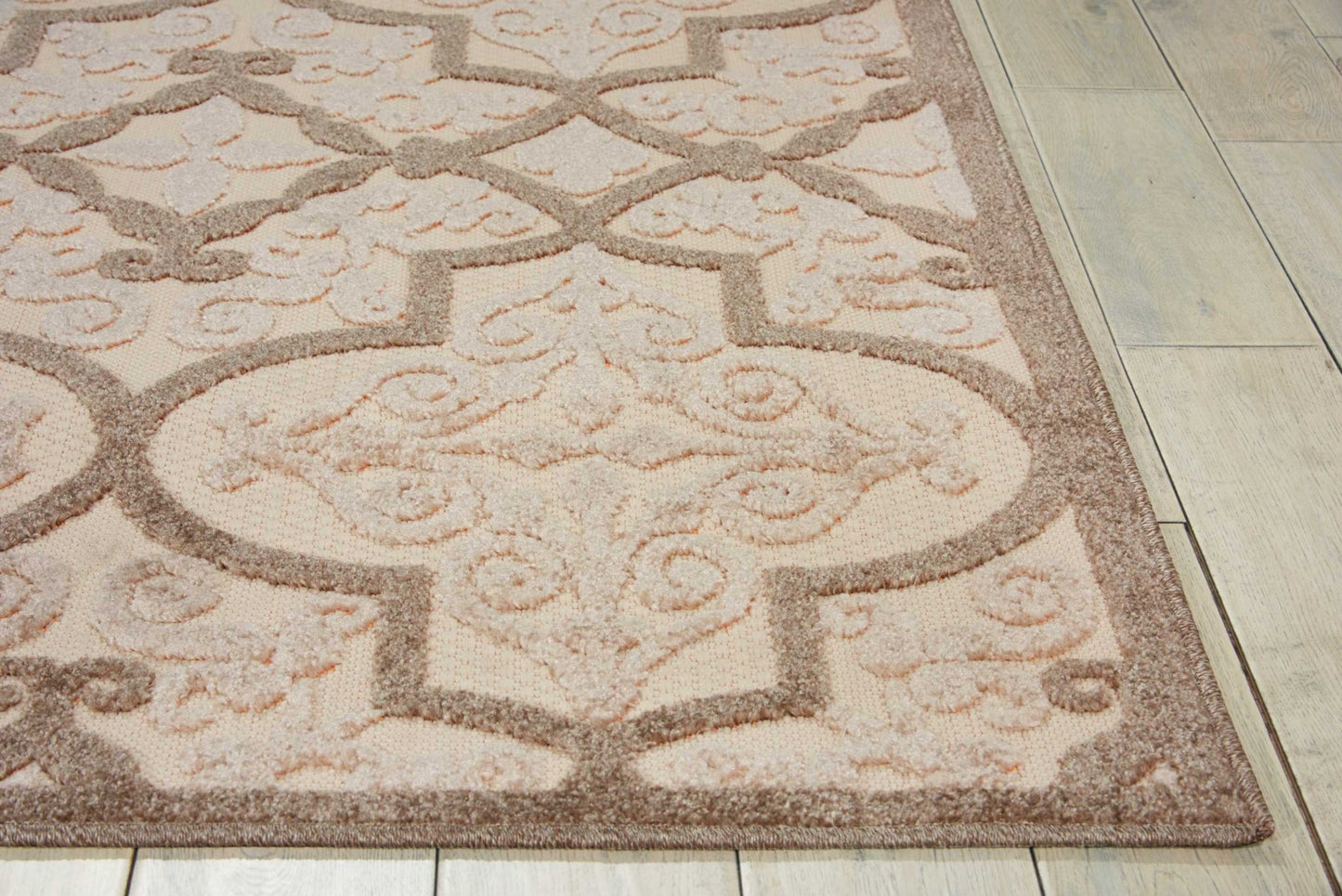 4' X 6' Cream Moroccan Indoor Outdoor Area Rug