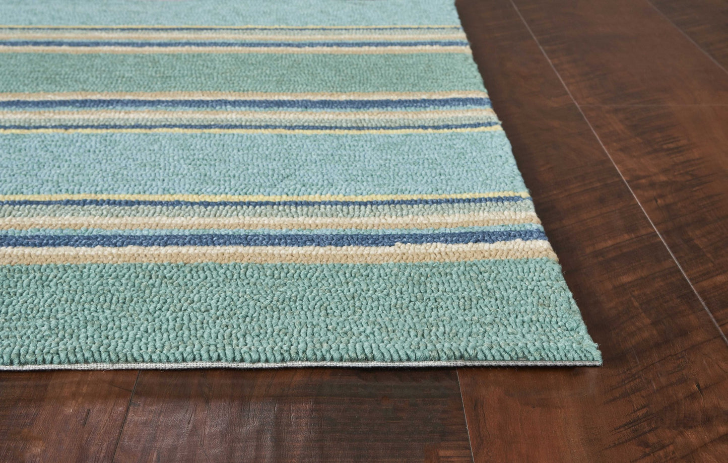 5' X 7' Ocean Stripes Uv Treated Indoor Outdoor Area Rug