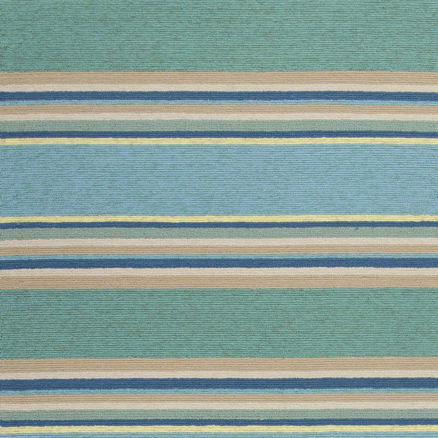 5' X 7' Ocean Stripes Uv Treated Indoor Outdoor Area Rug