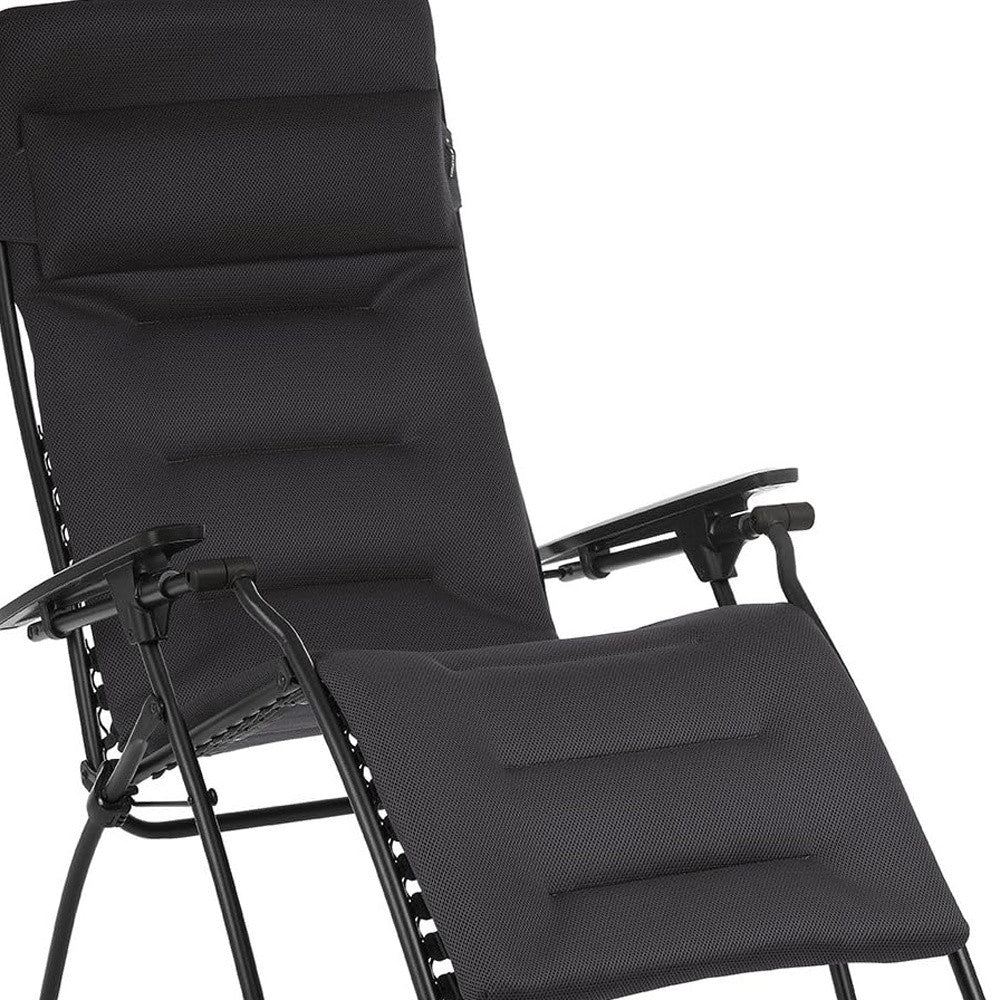 30" Black Metal Zero Gravity Chair