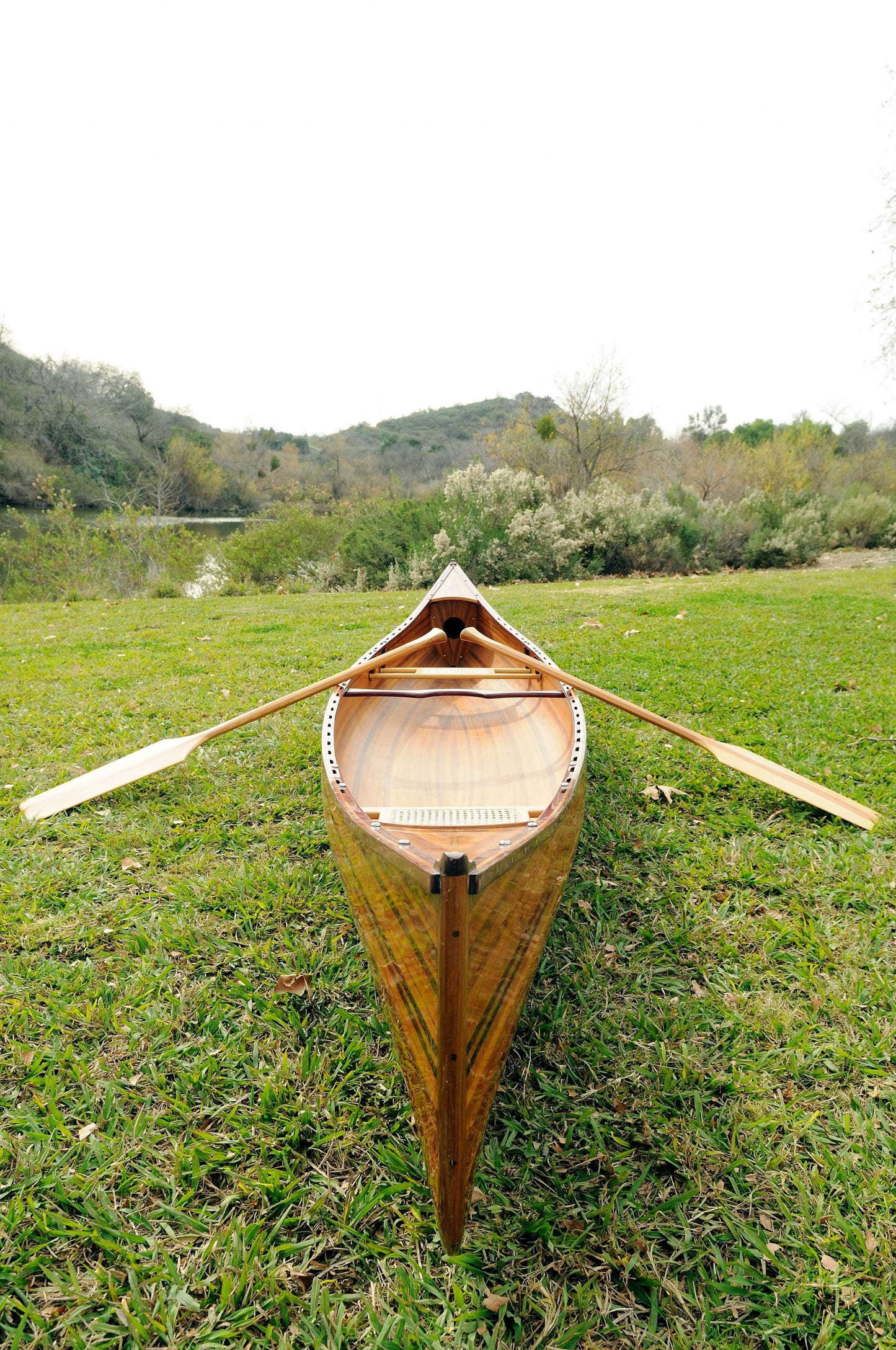 31.5" X 187.5" X 24" Wooden Canoe