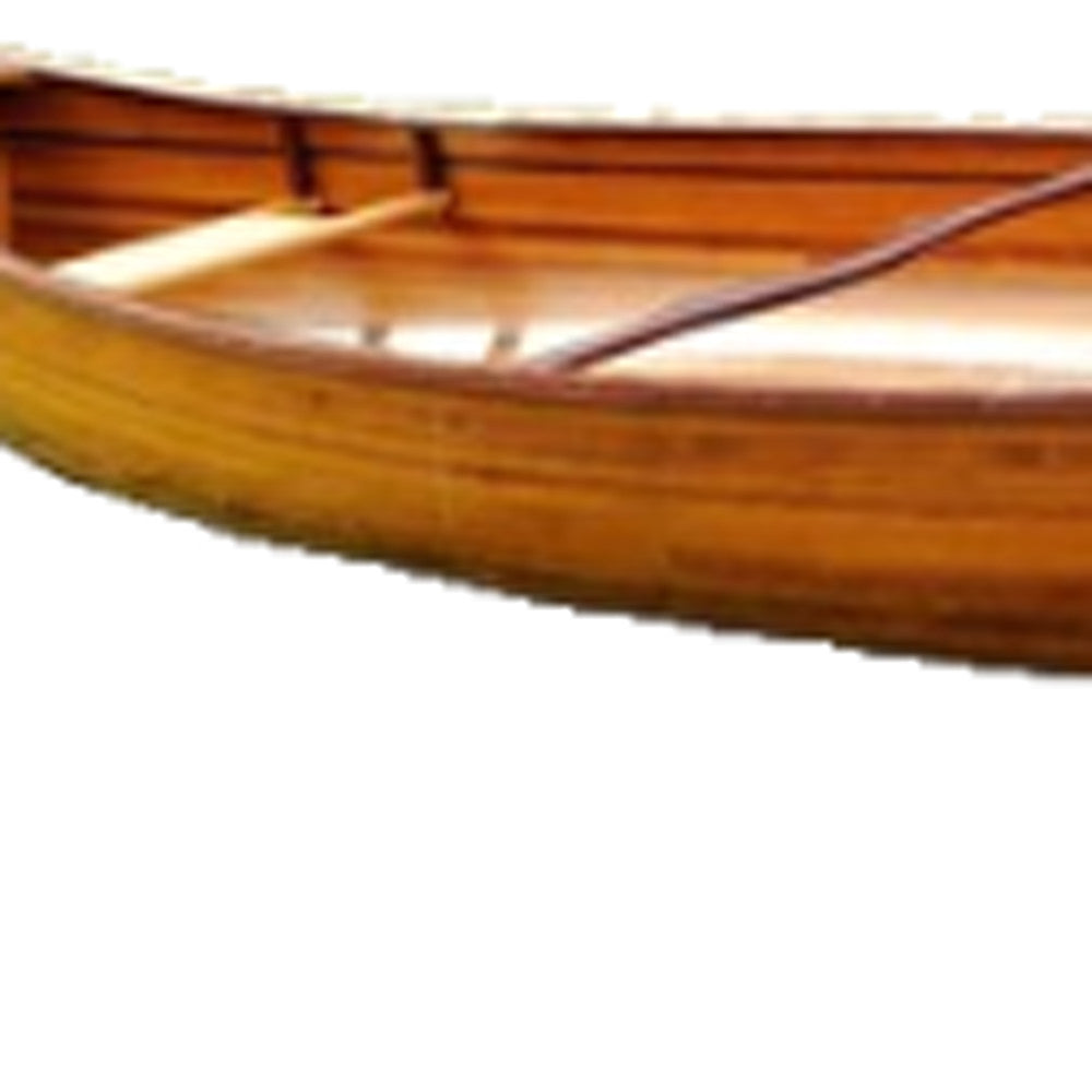 31.5" X 187.5" X 24" Wooden Canoe