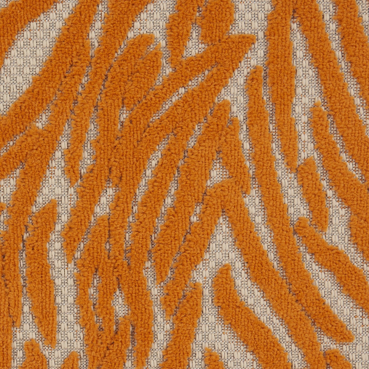 3' X 4' Orange And Ivory Abstract Stain Resistant Indoor Outdoor Area Rug