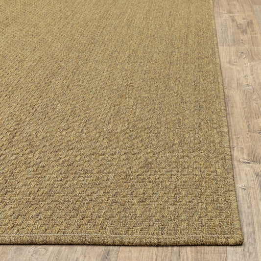 8' x 11' Tan Indoor Outdoor Area Rug