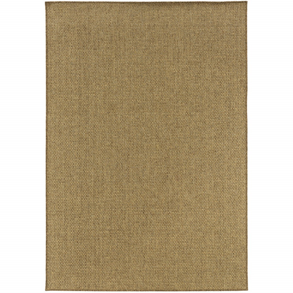 8' x 11' Tan Indoor Outdoor Area Rug