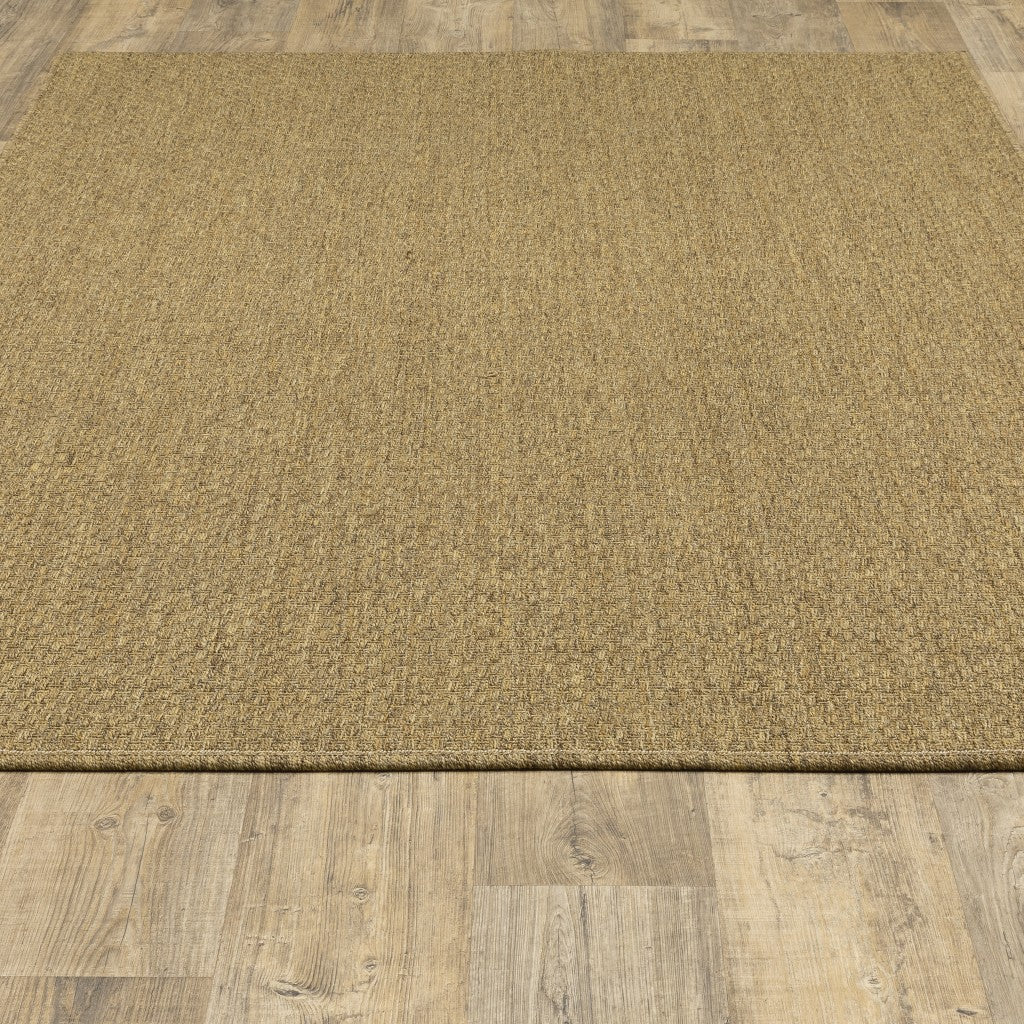 8' x 11' Tan Indoor Outdoor Area Rug