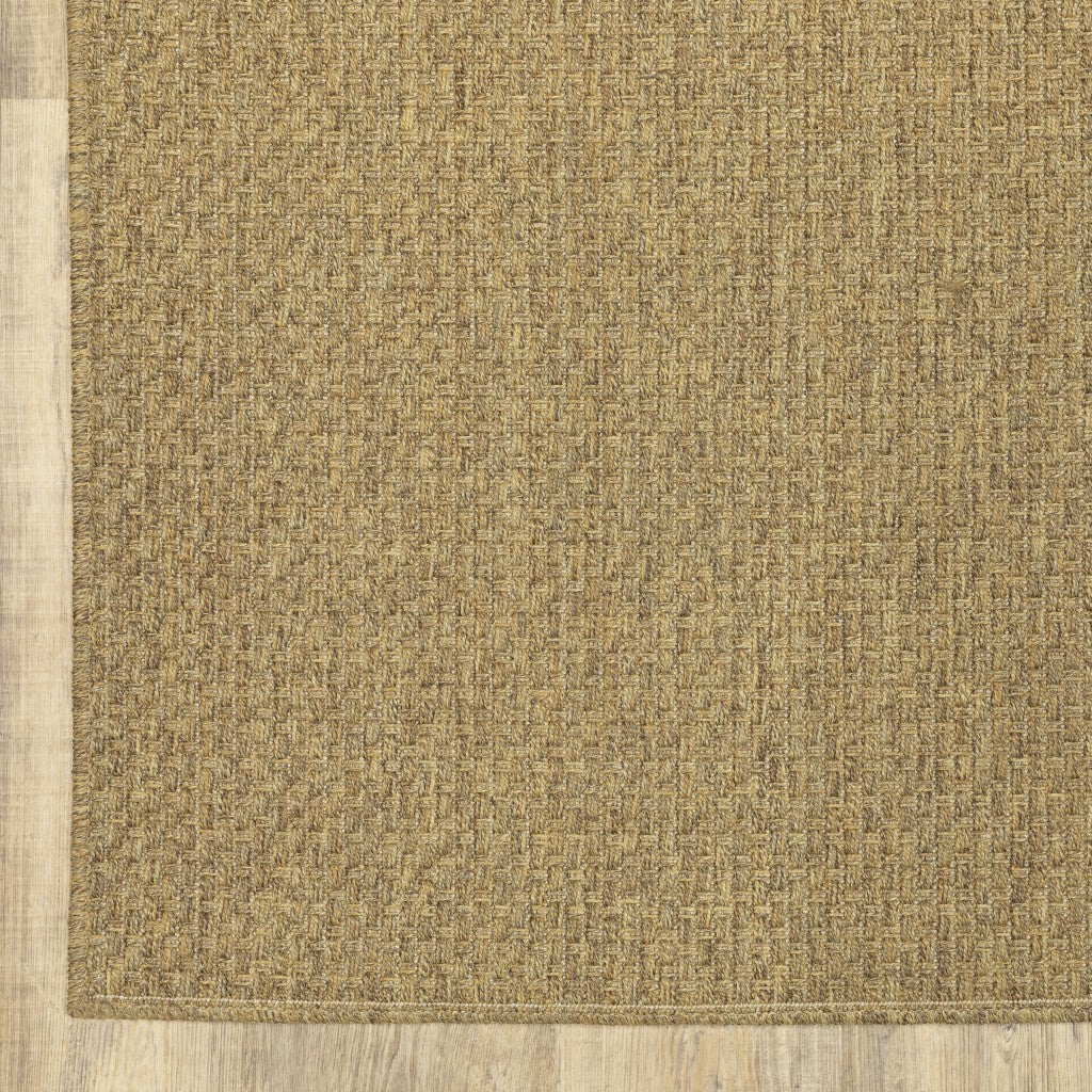 8' x 11' Tan Indoor Outdoor Area Rug