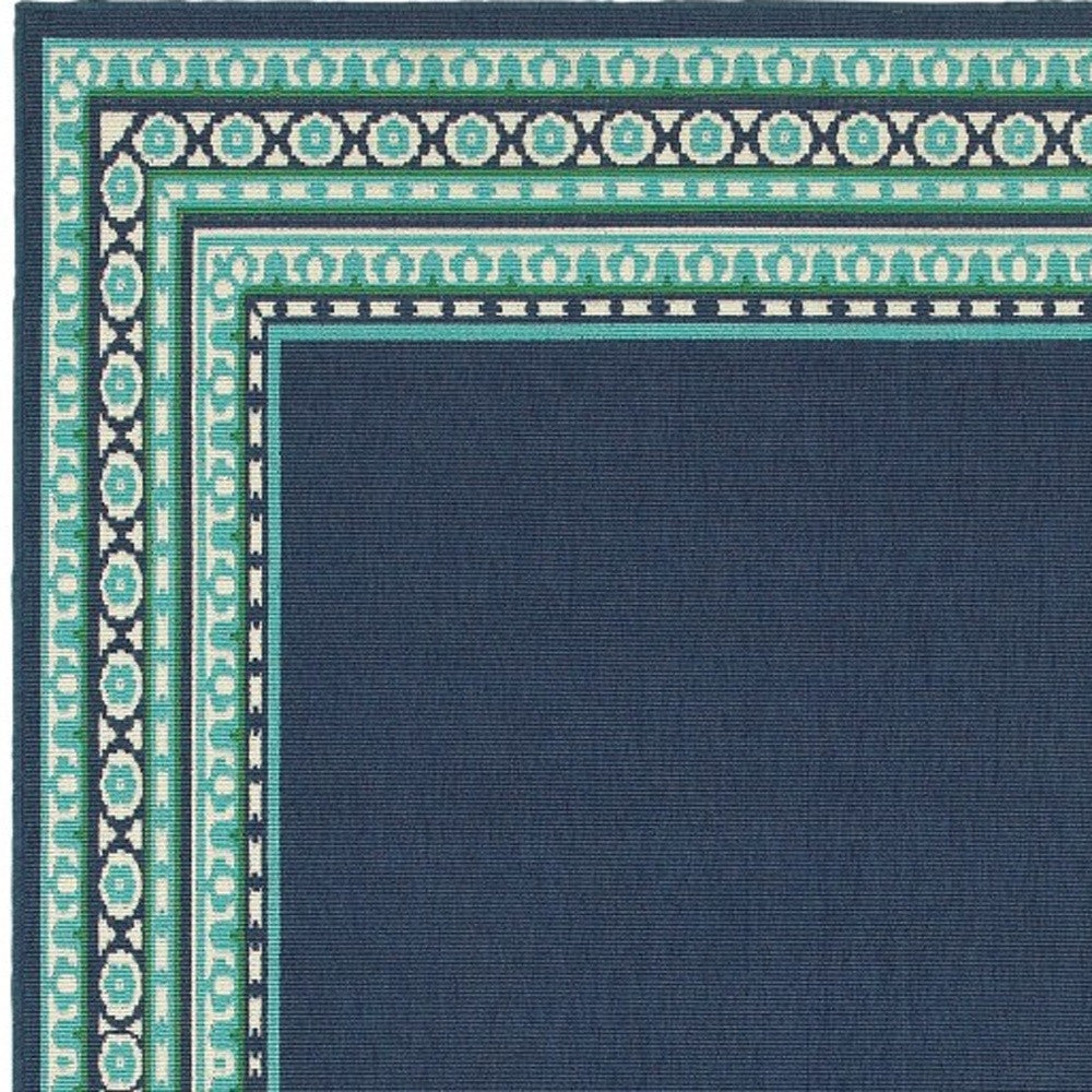 Blue and Green Indoor Outdoor Area Rug