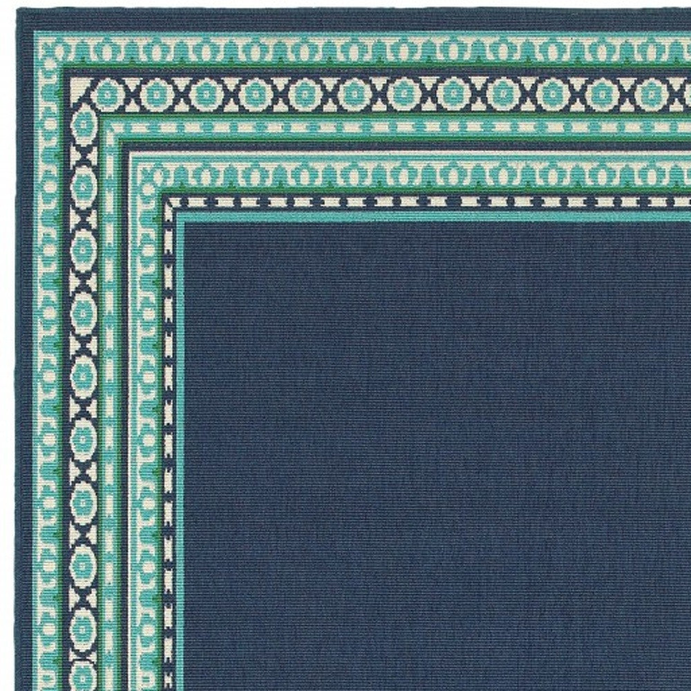 Blue and Green Indoor Outdoor Area Rug