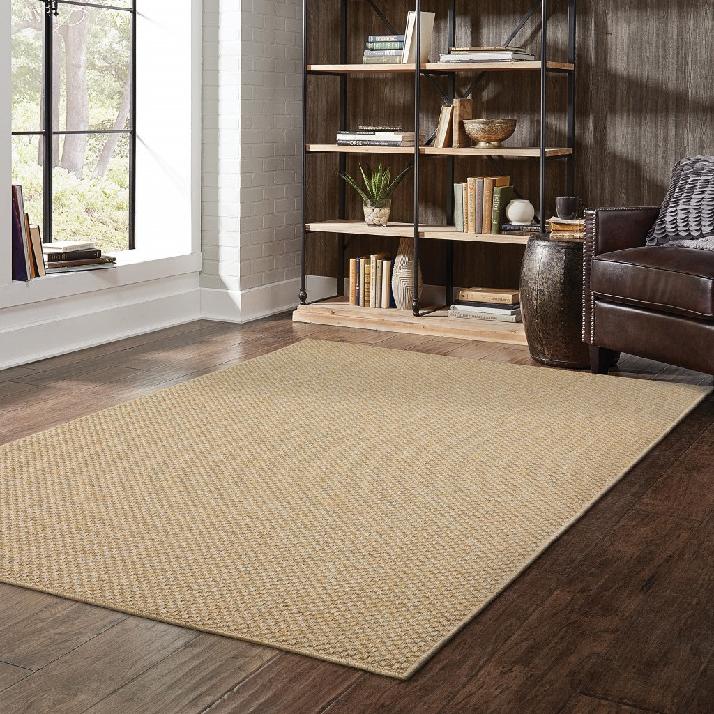 4' x 6' Beige Indoor Outdoor Area Rug