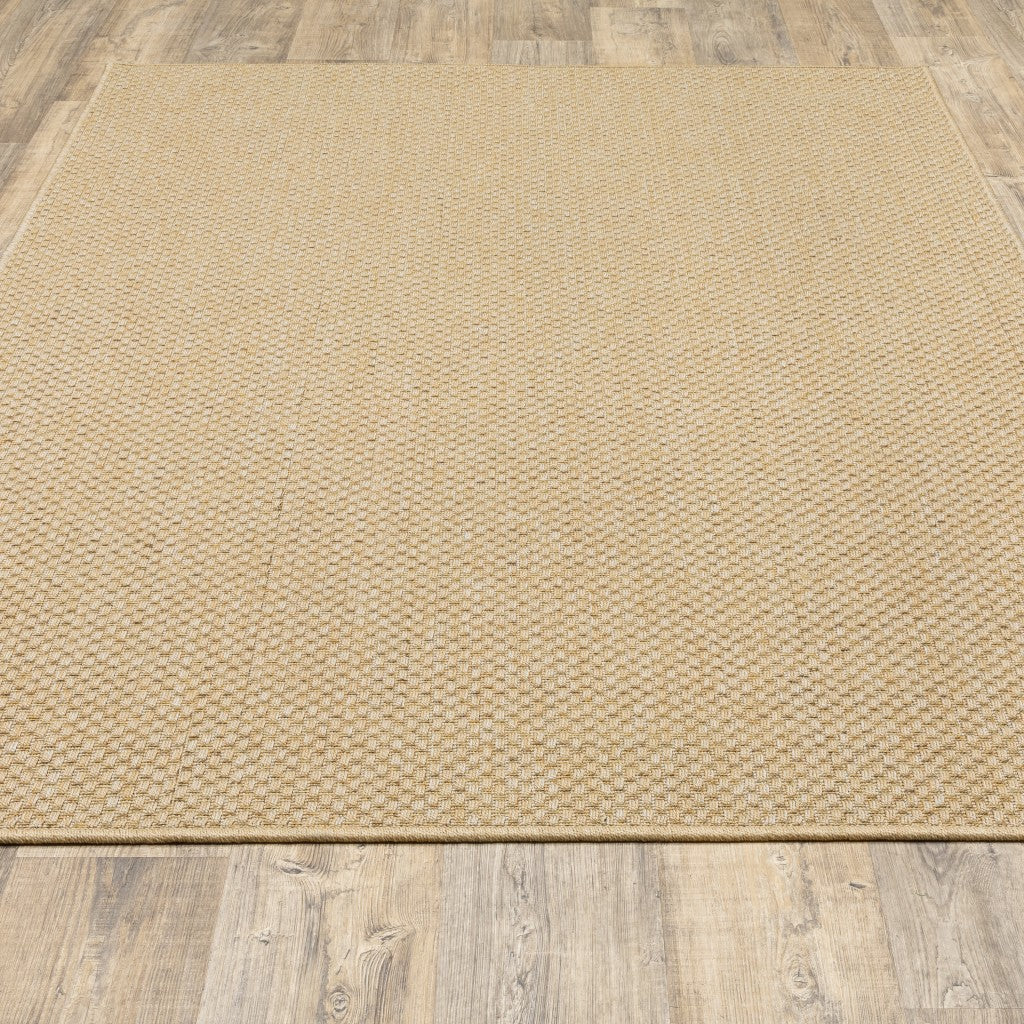 4' x 6' Beige Indoor Outdoor Area Rug