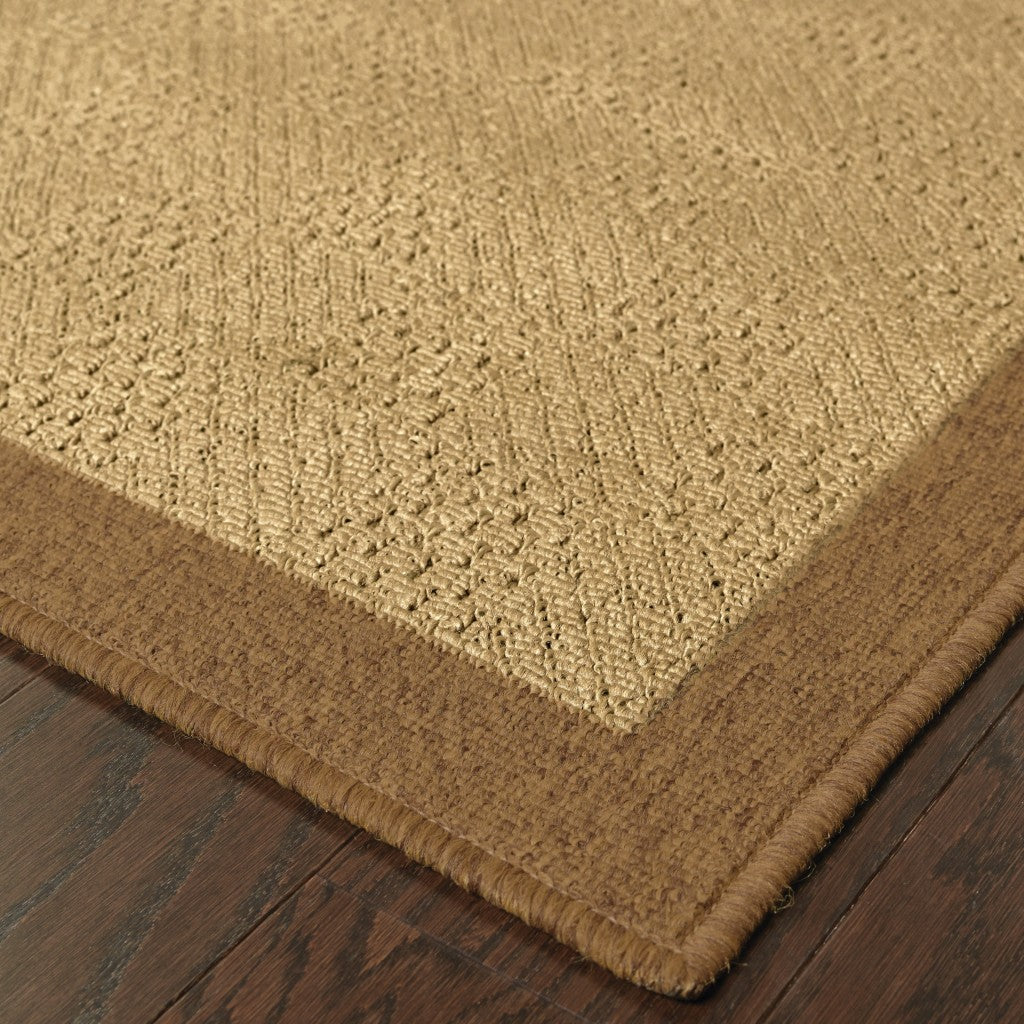 8' x 8' Beige Indoor Outdoor Area Rug