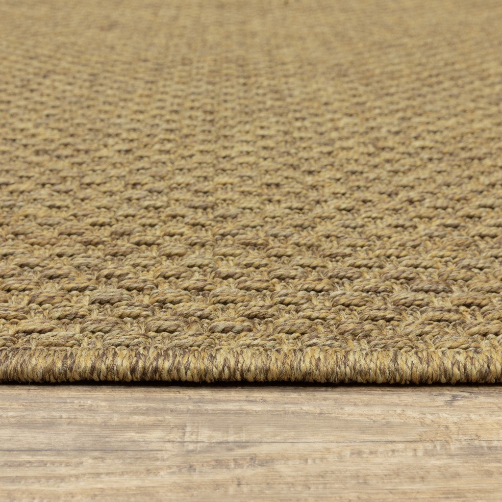 8' x 8' Tan Indoor Outdoor Area Rug