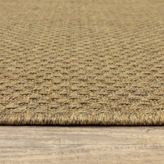 8' x 8' Tan Indoor Outdoor Area Rug