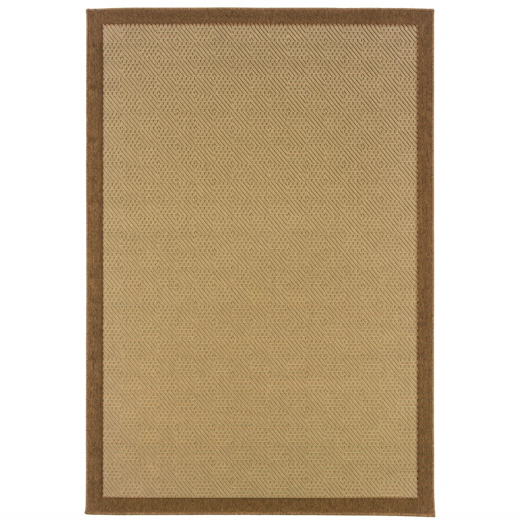 2' X 4' Beige Indoor Outdoor Area Rug