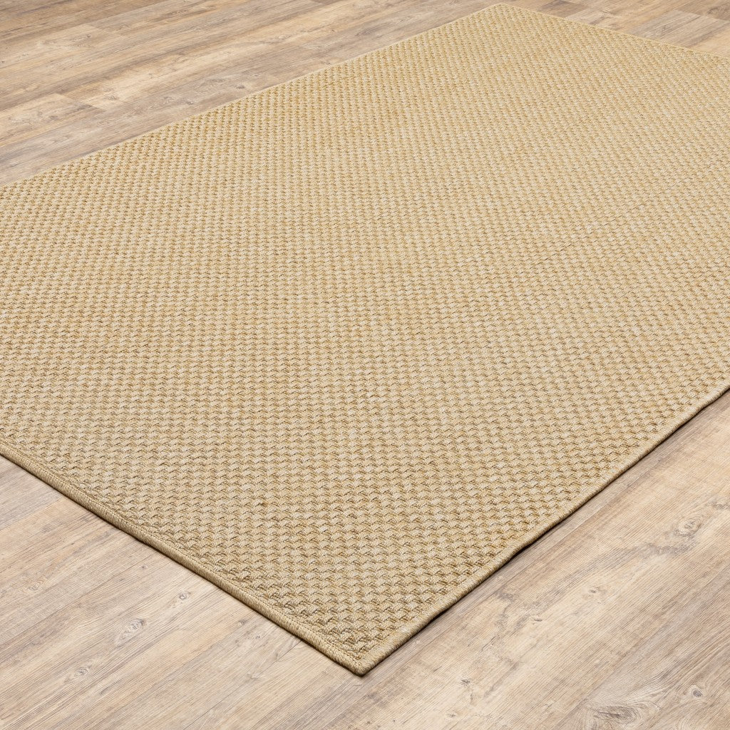 8' x 11' Beige Indoor Outdoor Area Rug