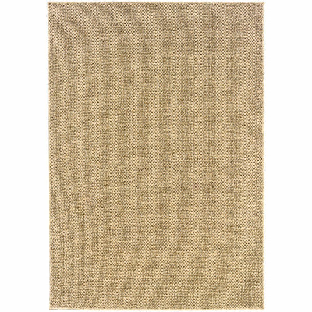 8' x 11' Beige Indoor Outdoor Area Rug