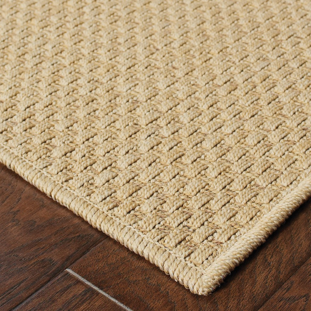 8' x 11' Beige Indoor Outdoor Area Rug