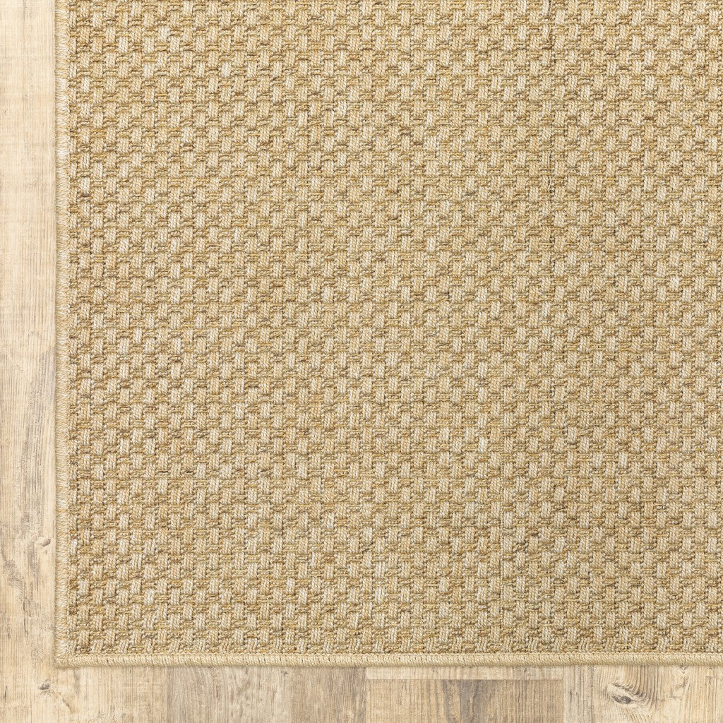 8' x 11' Beige Indoor Outdoor Area Rug