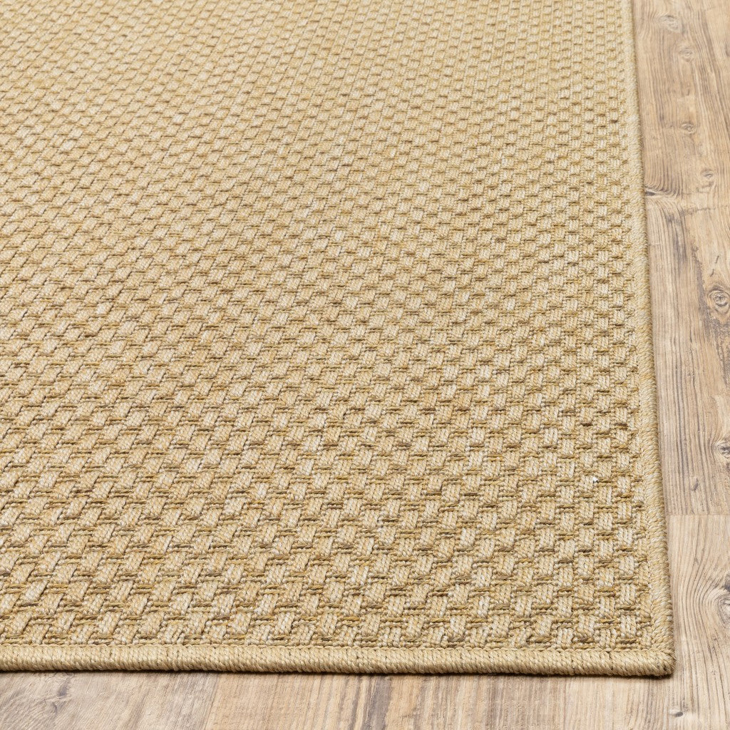 8' x 11' Beige Indoor Outdoor Area Rug