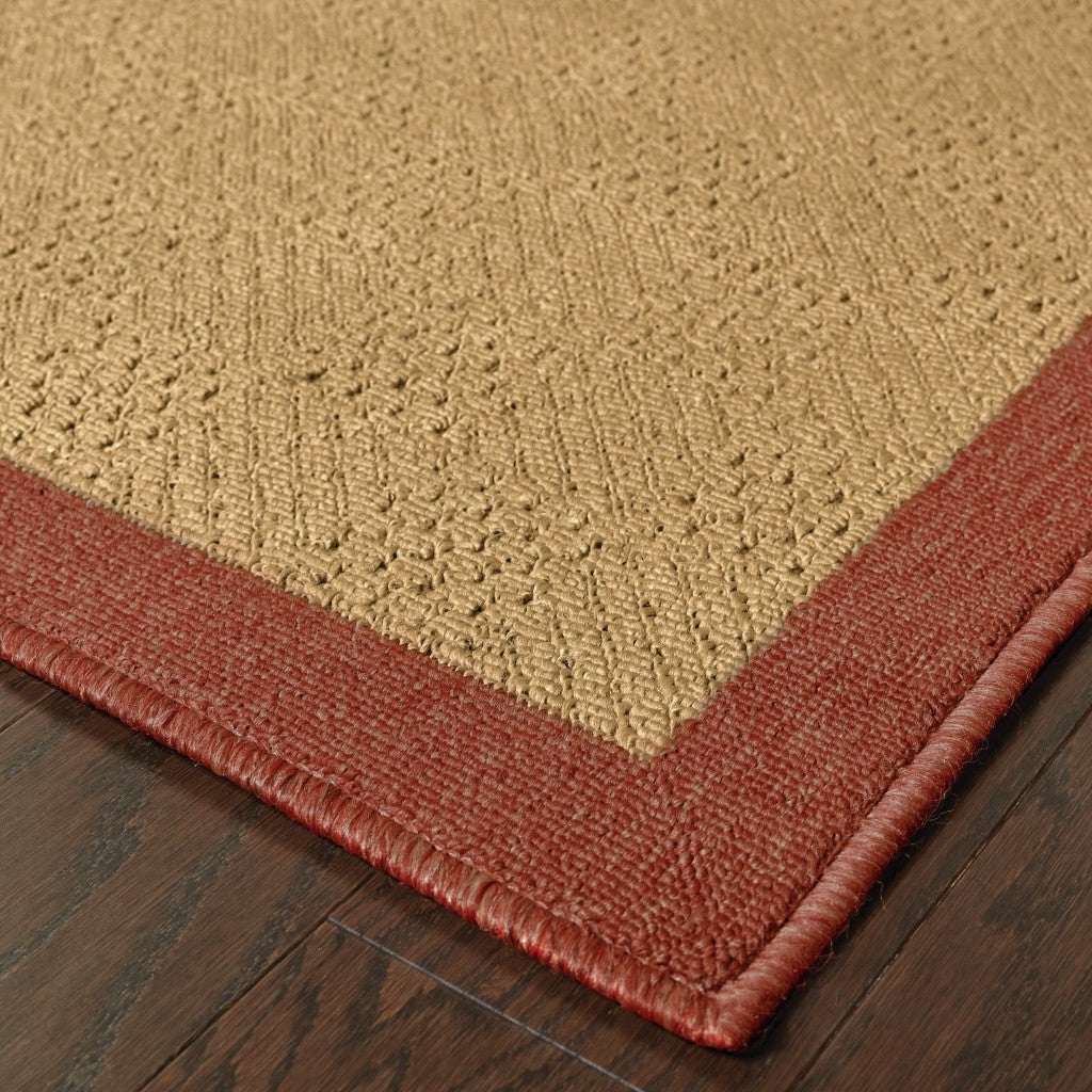 2' X 4' Brown Indoor Outdoor Area Rug