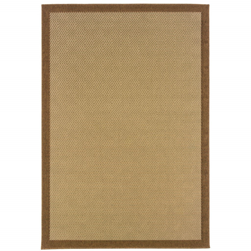 4' x 6' Beige Indoor Outdoor Area Rug