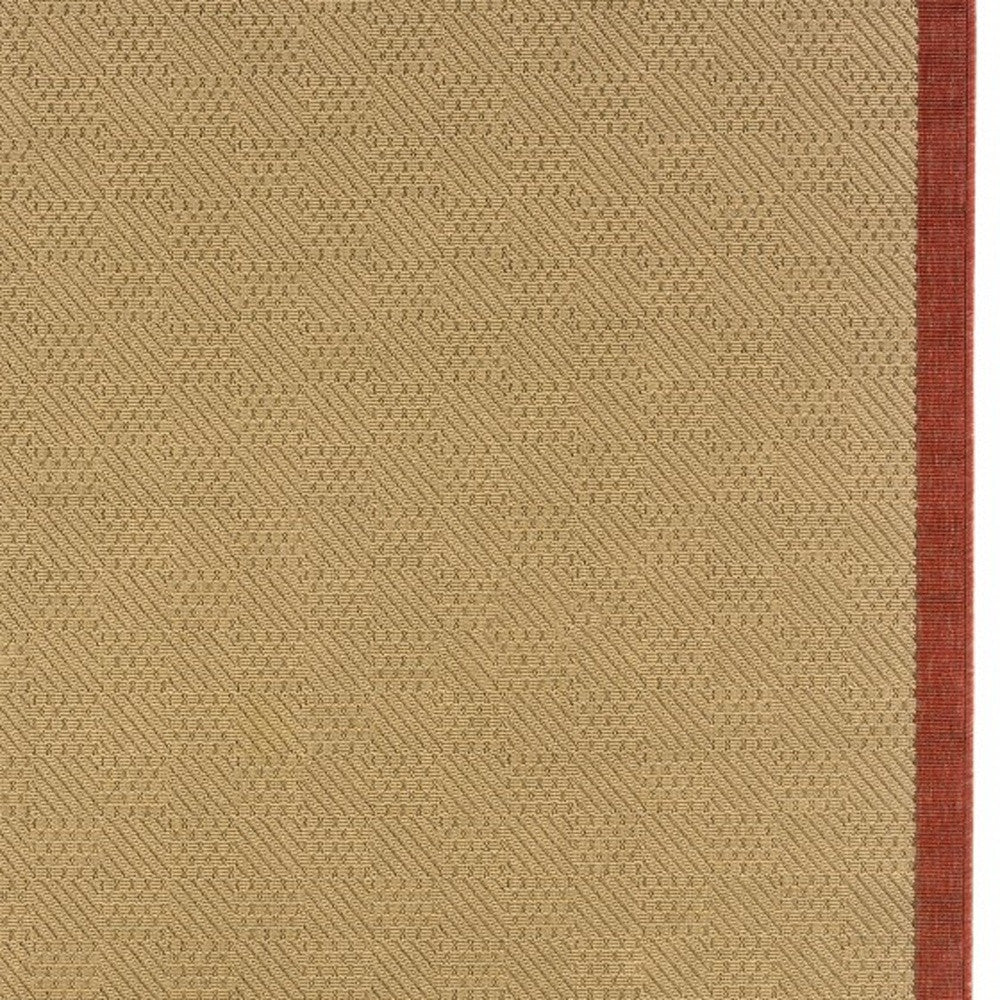 6' x 9' Beige Indoor Outdoor Area Rug