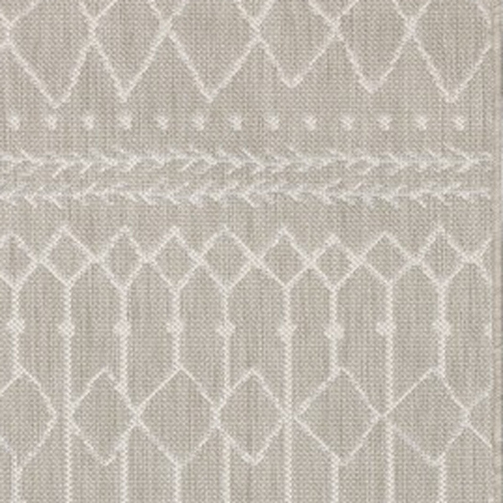 Gray and Ivory Indoor Outdoor Area Rug