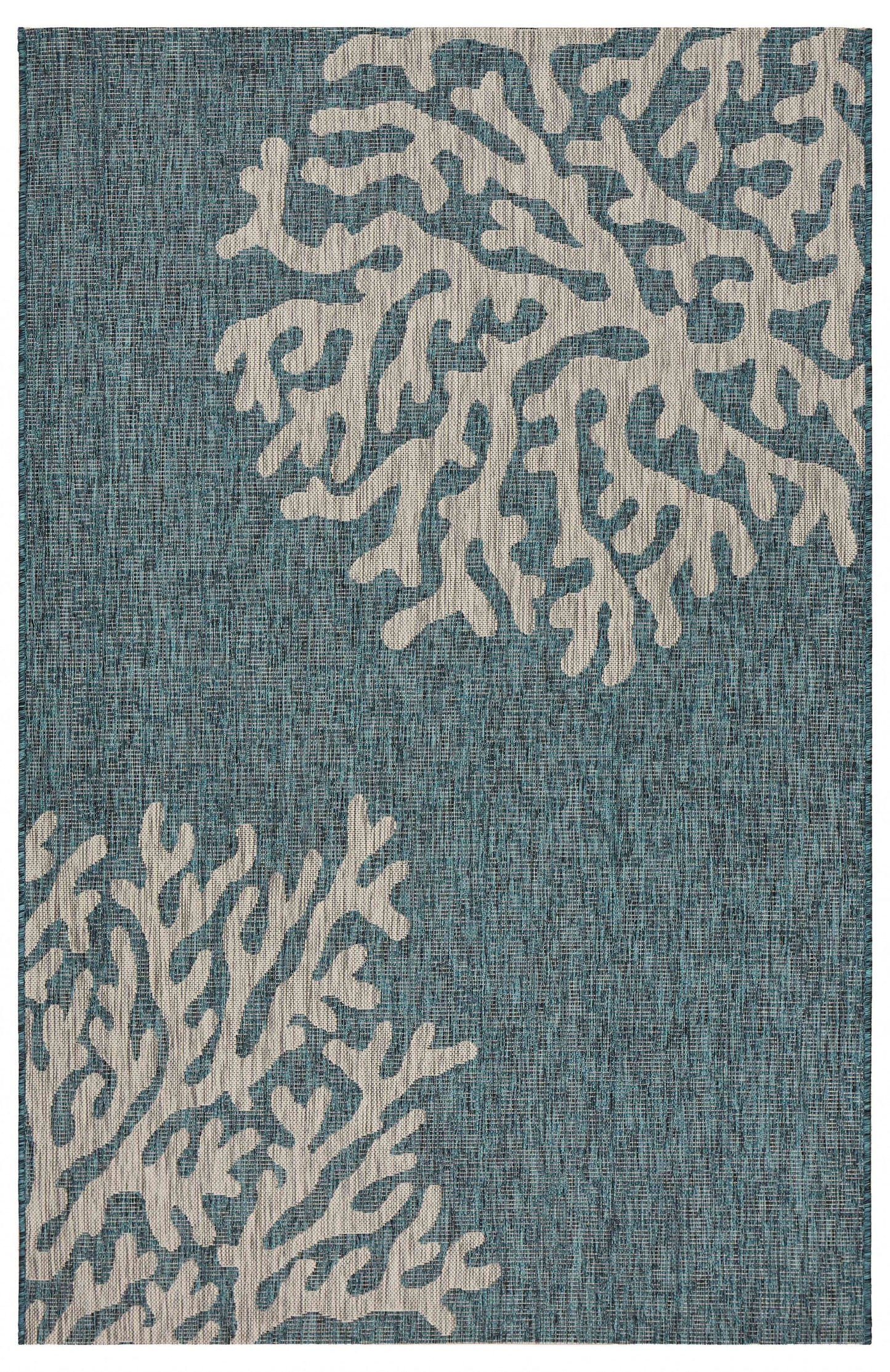 8' X 9' Blue Indoor Outdoor Area Rug