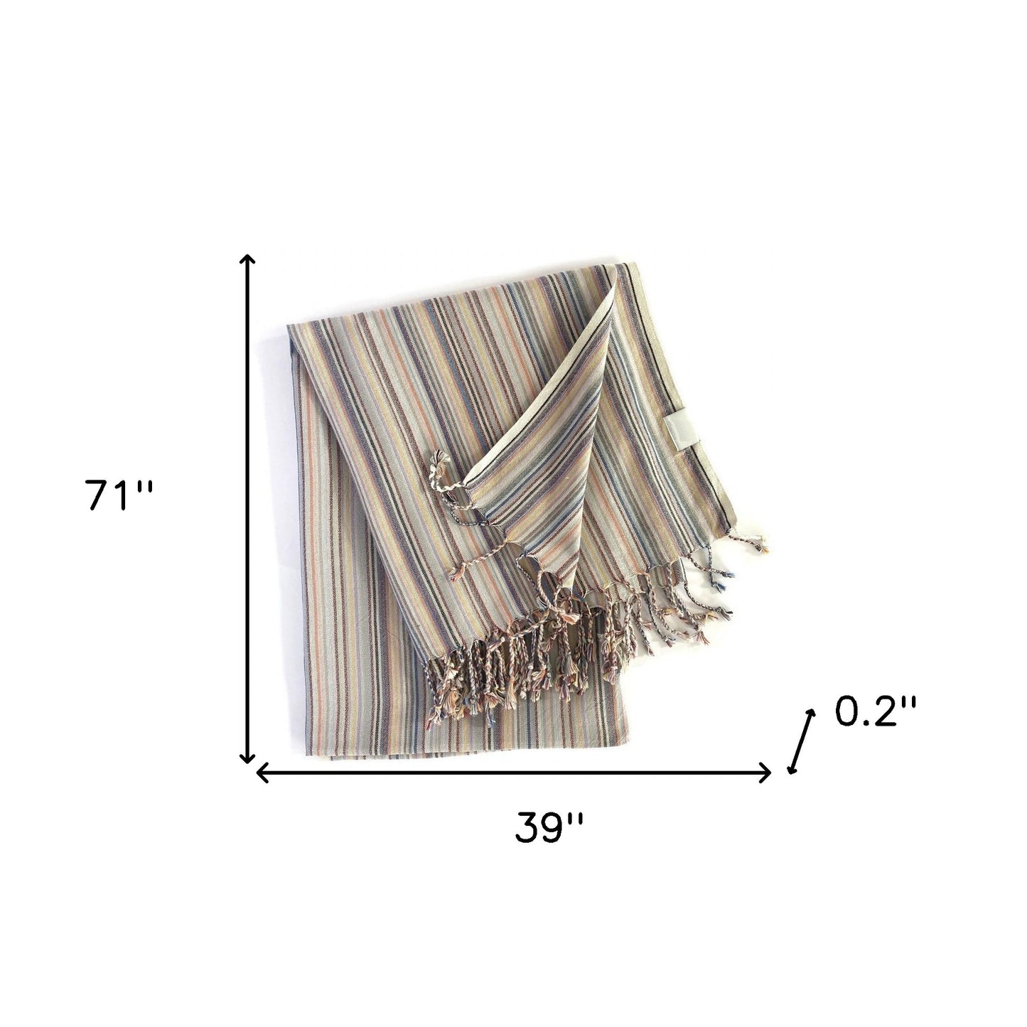 Multi Colored Striped Design Turkish Beach Blanket