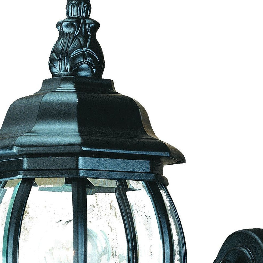 Matte Black Glass Globe Wall Light