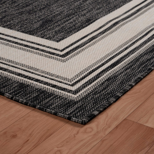 5' X 7' Gray Indoor Outdoor Area Rug