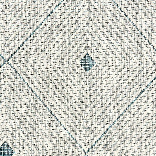 2' X 3' Blue And Gray Indoor Outdoor Area Rug