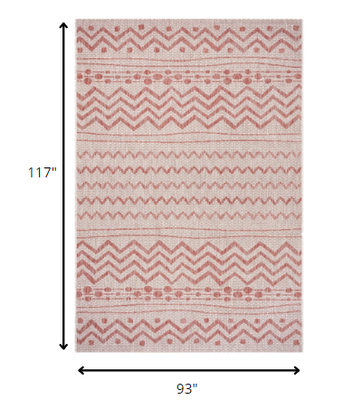 8' X 10' Beige Indoor Outdoor Area Rug