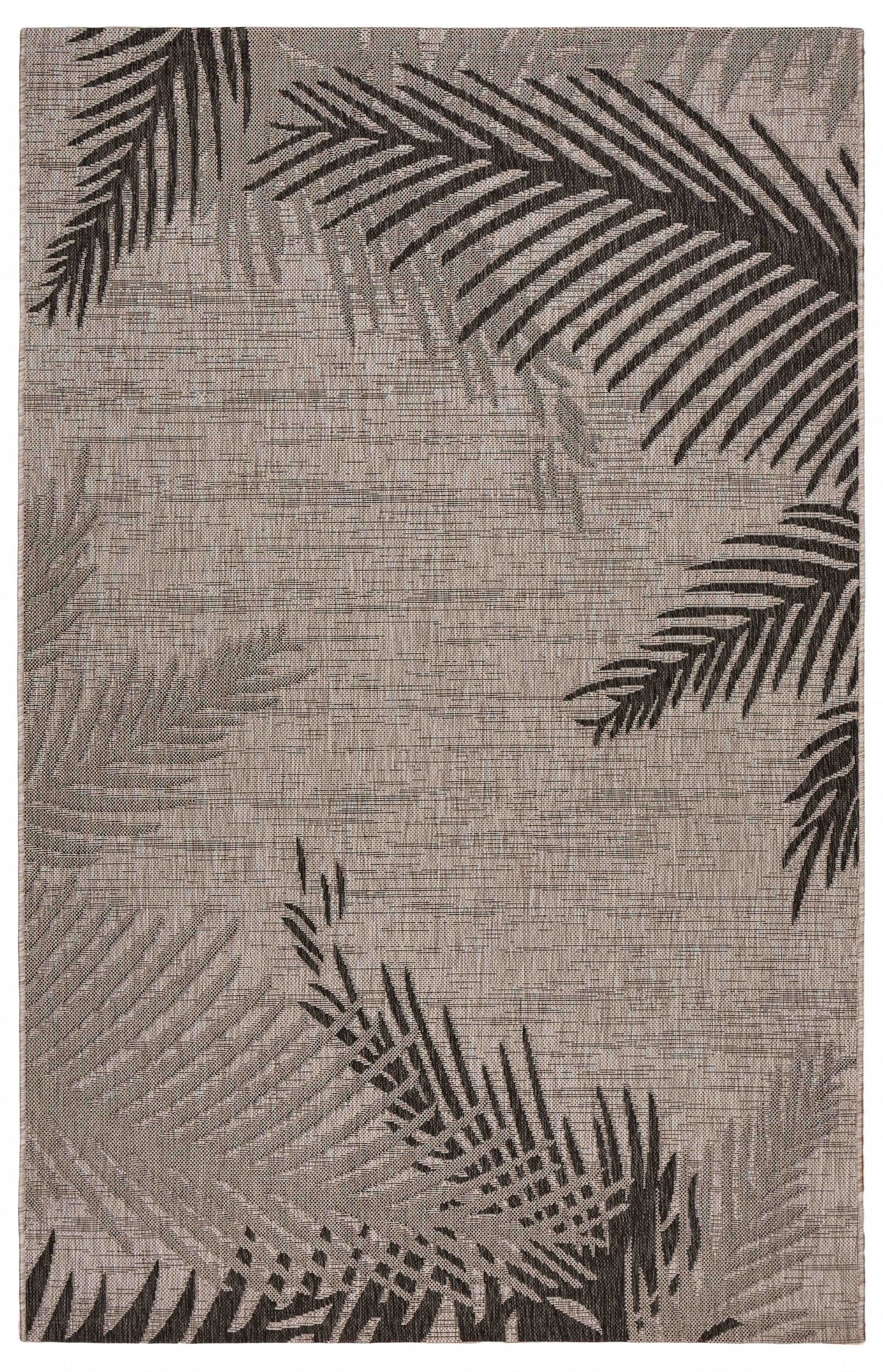 8' X 9' Beige Floral Indoor Outdoor Area Rug