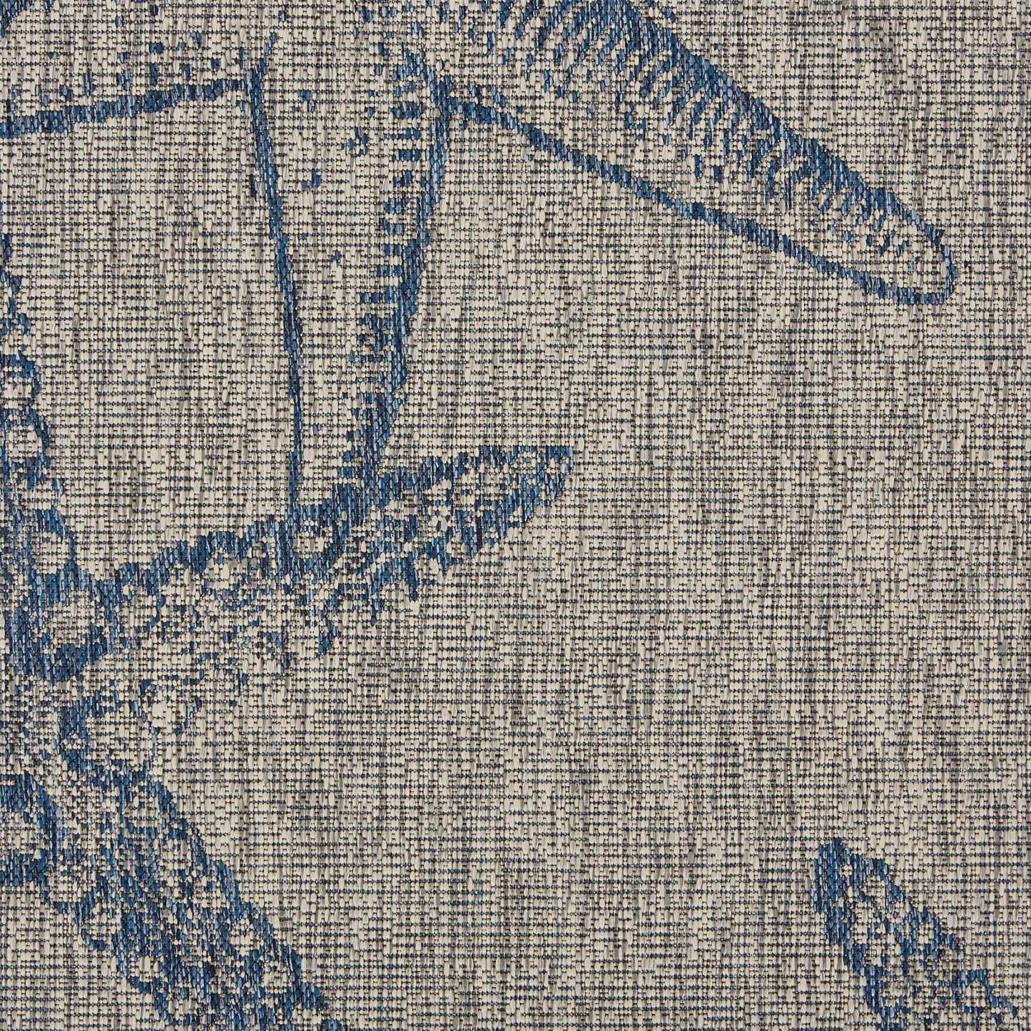 8' X 9' Blue And Gray Starfish Indoor Outdoor Area Rug