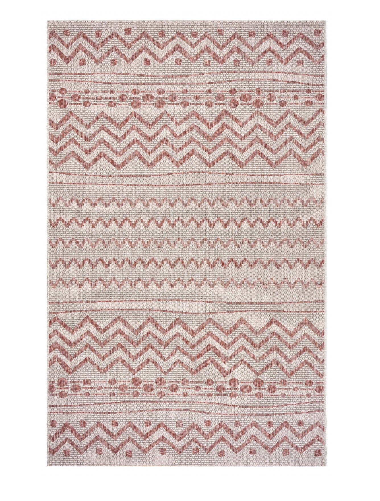 5' X 8' Beige Indoor Outdoor Area Rug