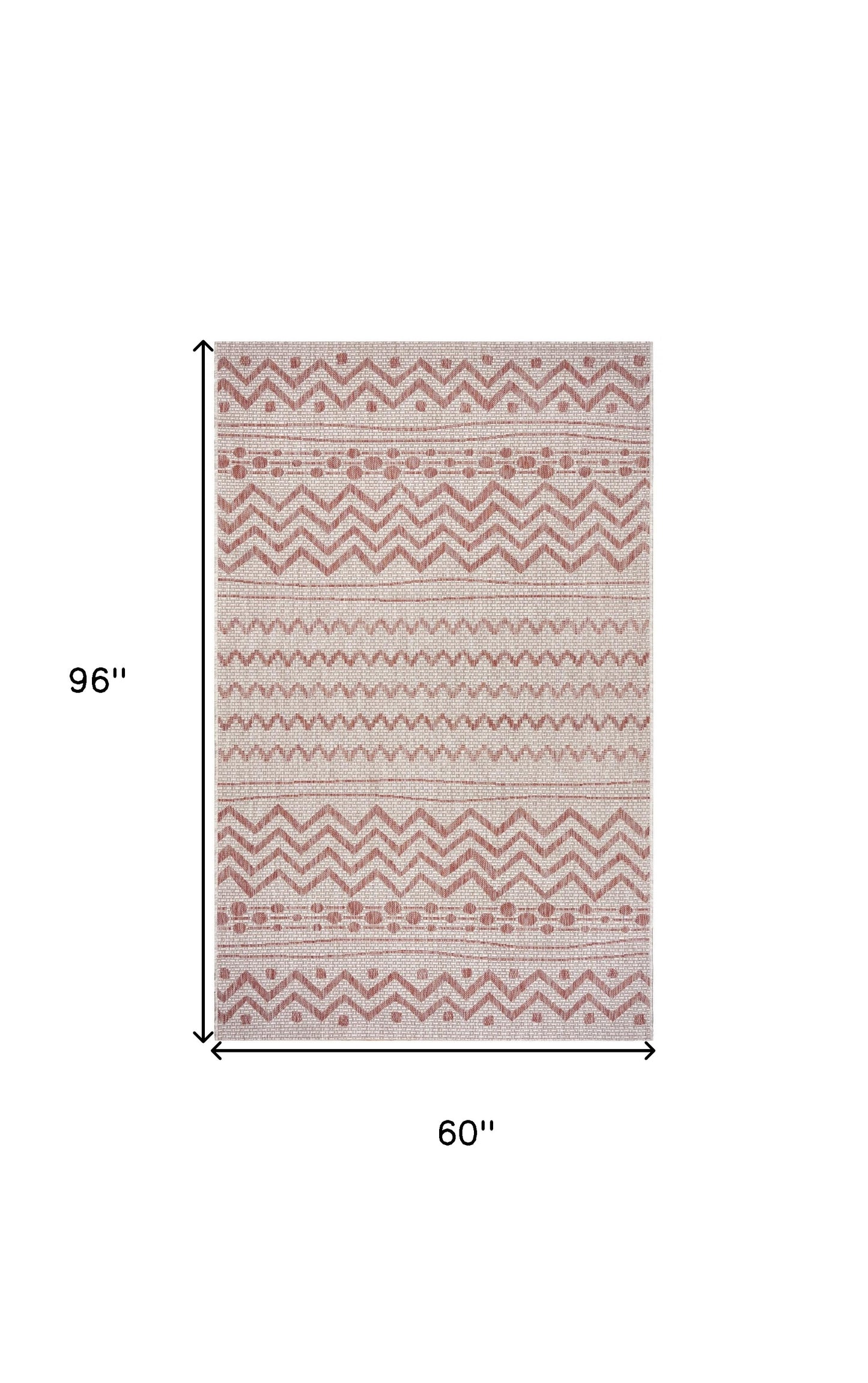 5' X 8' Beige Indoor Outdoor Area Rug