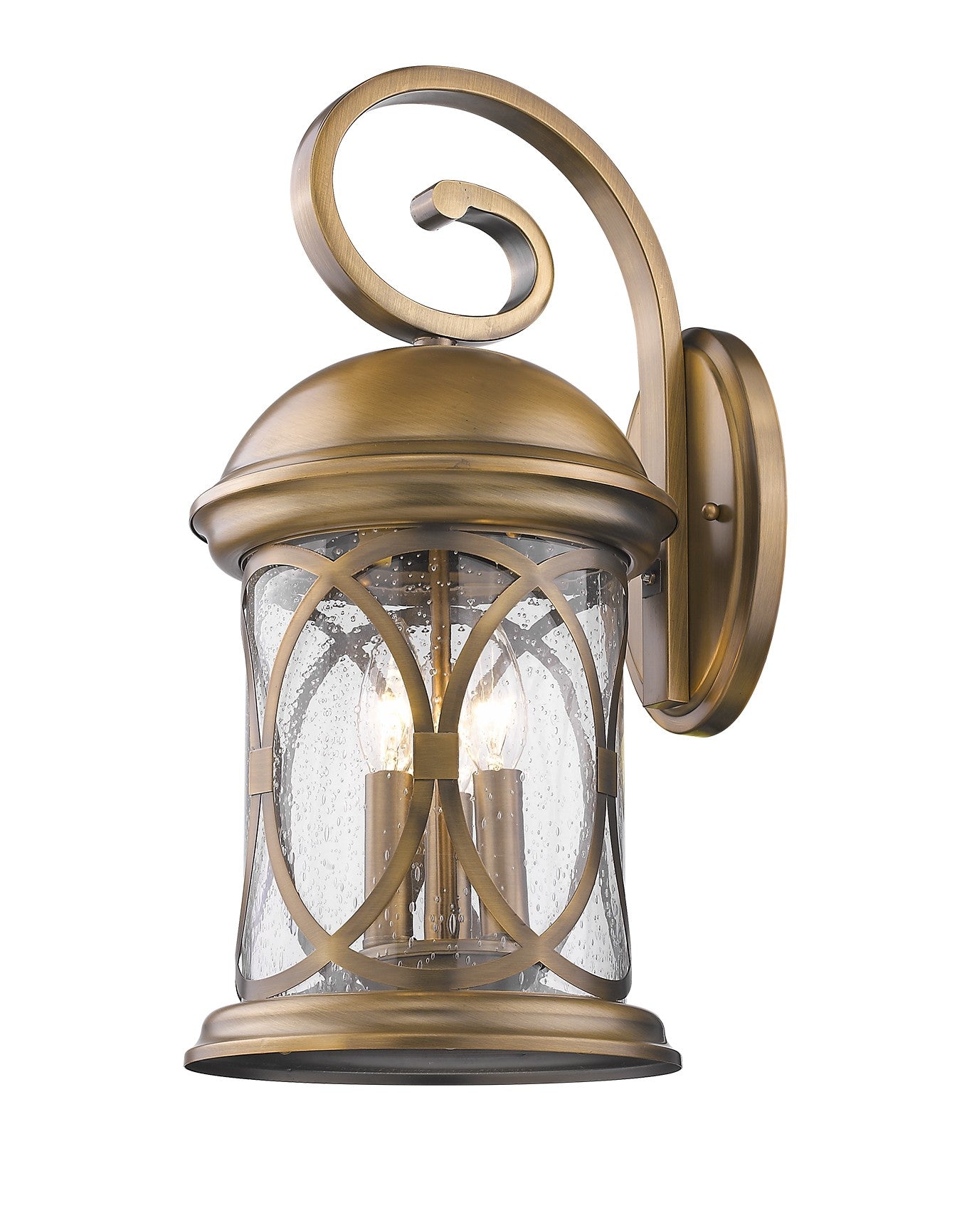 Lincoln 3-Light Antique Brass Wall Light