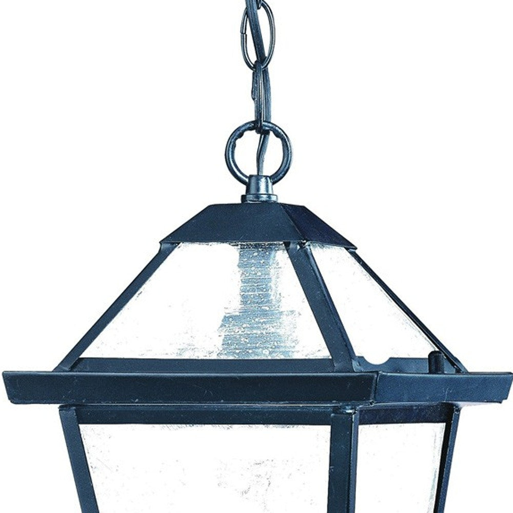 Matte Black Hanging Lantern Light