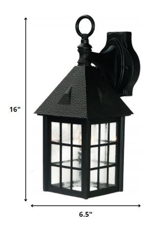 Matte Black House Shaped Wall Light