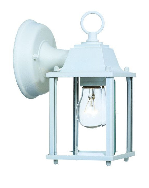 White Hanging Glass Lantern Wall Light