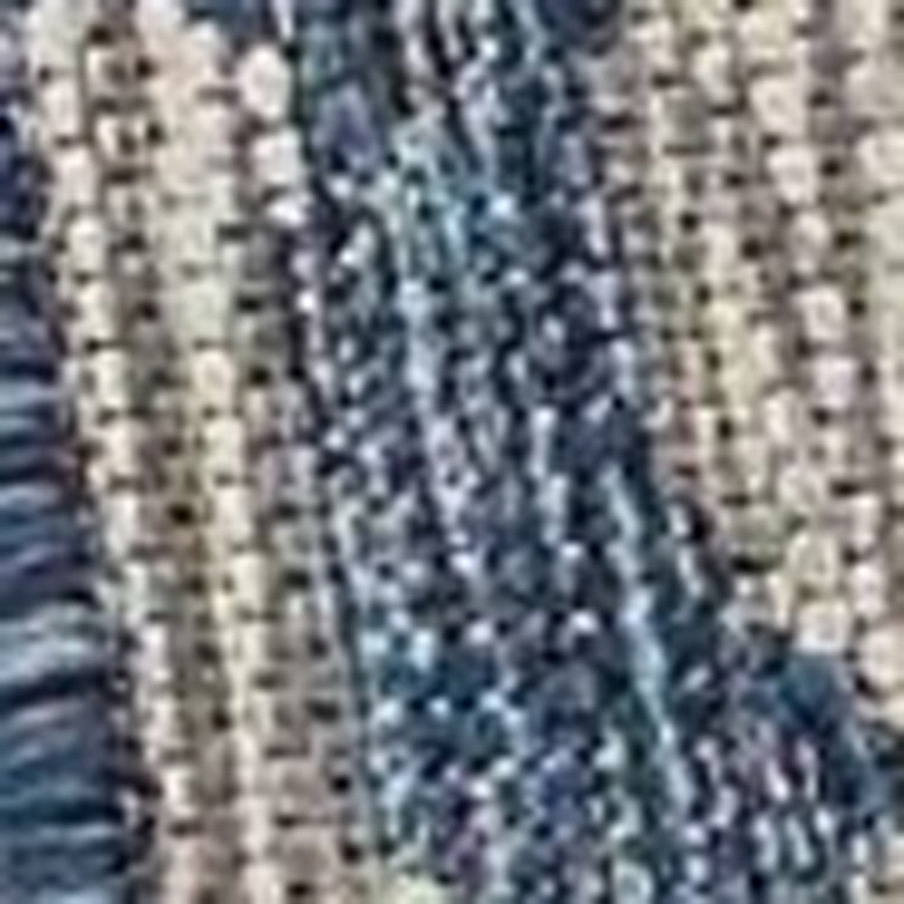 8' X 9' Blue And Gray Indoor Outdoor Area Rug